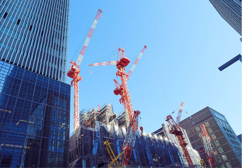 建設中の建物